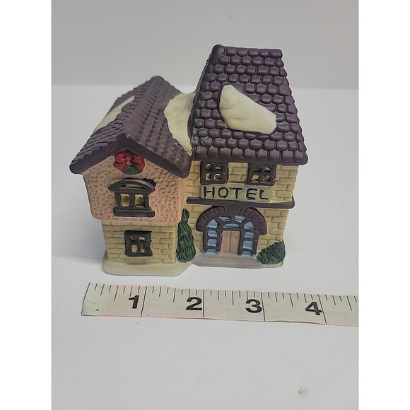 Gift Collection Hand Painted Porcelain Christmas‎ Tea Light Hotel - Picture 7 of 9